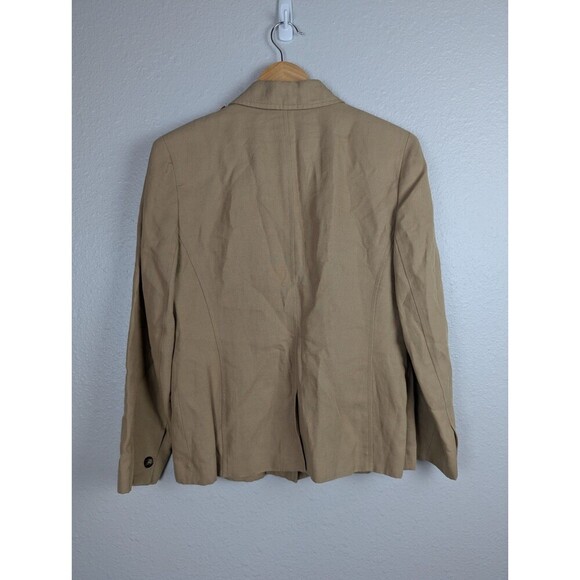 Ann Taylor Loft Cream Linen Blend Blazer 10 Petite - Picture 2 of 6